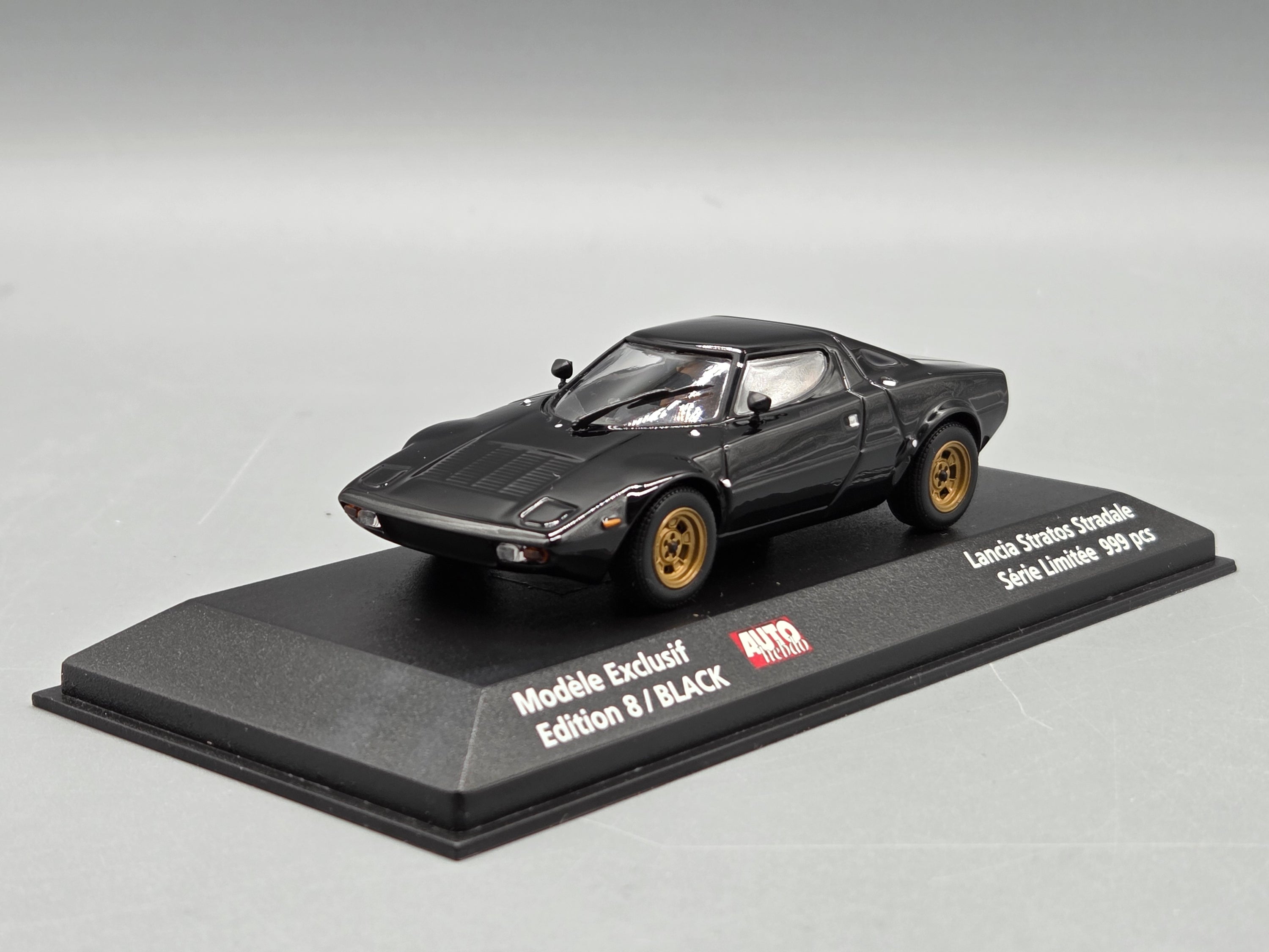 Modellautos 1:43 Minichamps Lancia Stratos Autohebdo Edition 8 Schwarz mit OVP