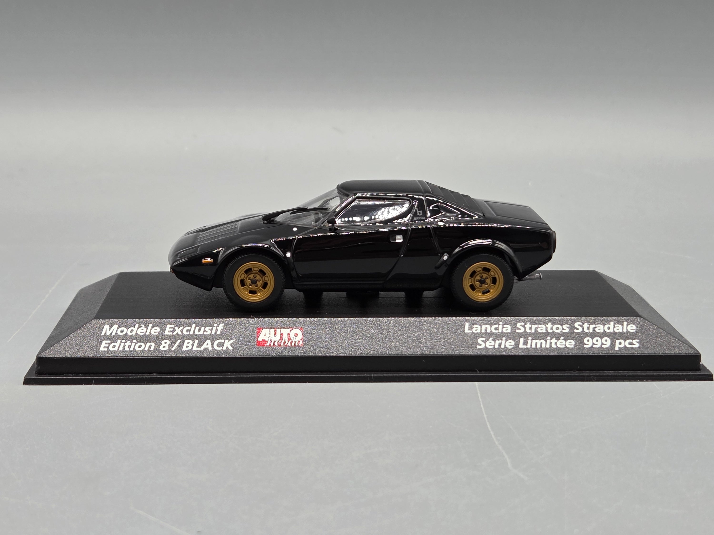 Modellautos 1:43 Minichamps Lancia Stratos Autohebdo Edition 8 Schwarz mit OVP