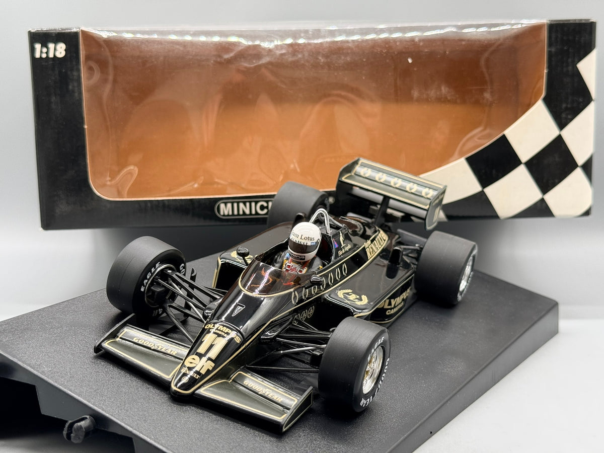 Modellautos 1:18 Minichamps Lotus Renault 97T E. de Angelis 1985 mit OVP