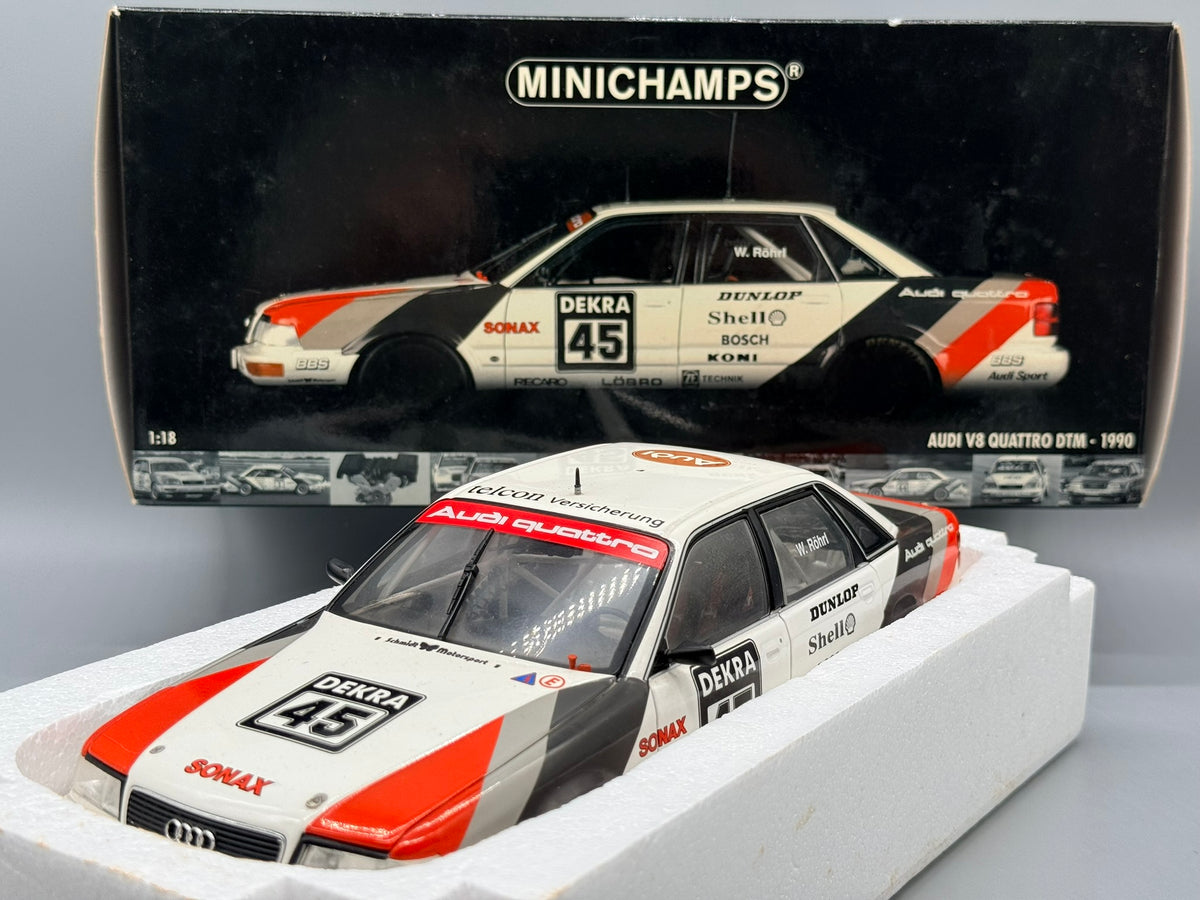 Modellautos 1:18 Minichamps Audi V8 Quattro DTM 1990 #45 mit OVP