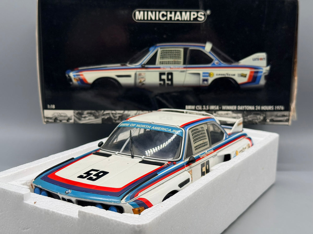 Modellautos 1:18 Minichamps BMW 3.5 IMSA Winner Daytona 24h 1976 mit OVP