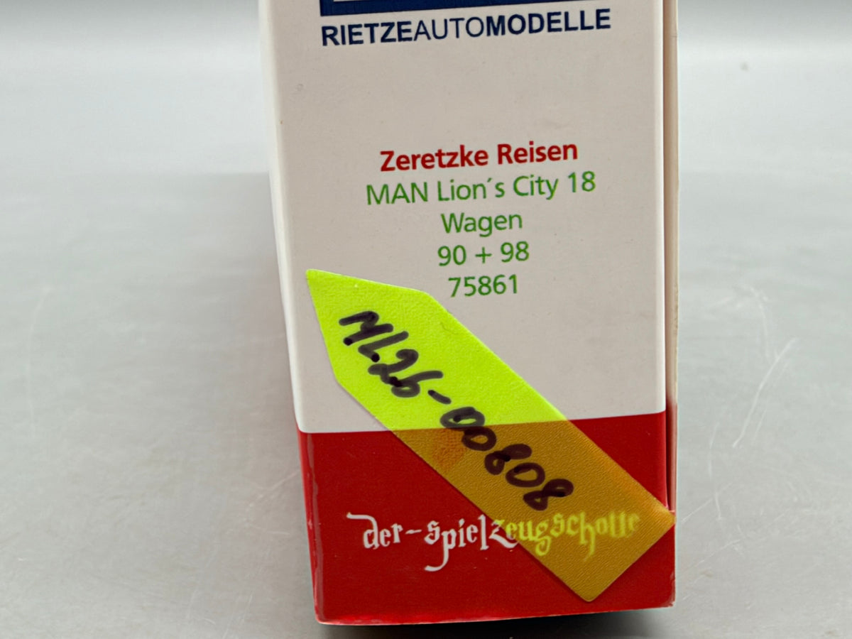 Bus Modell 1:87 Rietze MAN Lions City 18 Zeretzke Reisen mit OVP