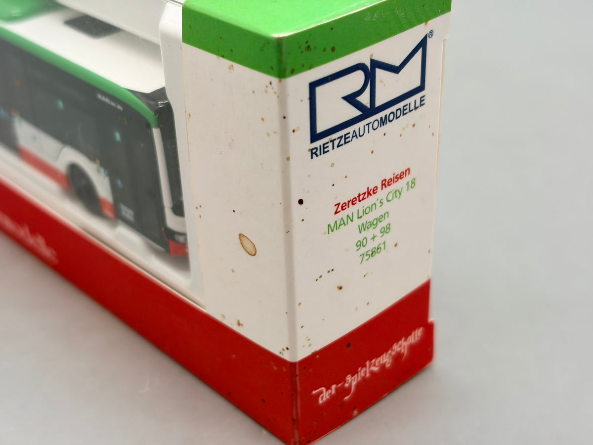Bus Modell 1:87 Rietze MAN Lions City 18 Zeretzke Reisen mit OVP