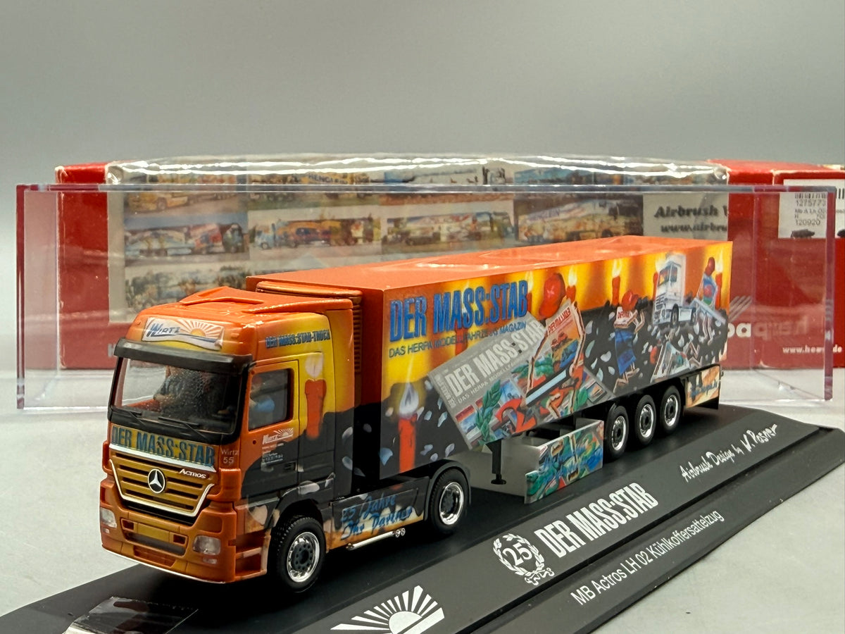 Modell LKW 1:87 Herpa Mercedes-Benz Actros LH 02 Kühlkoffersattelzug mit OVP
