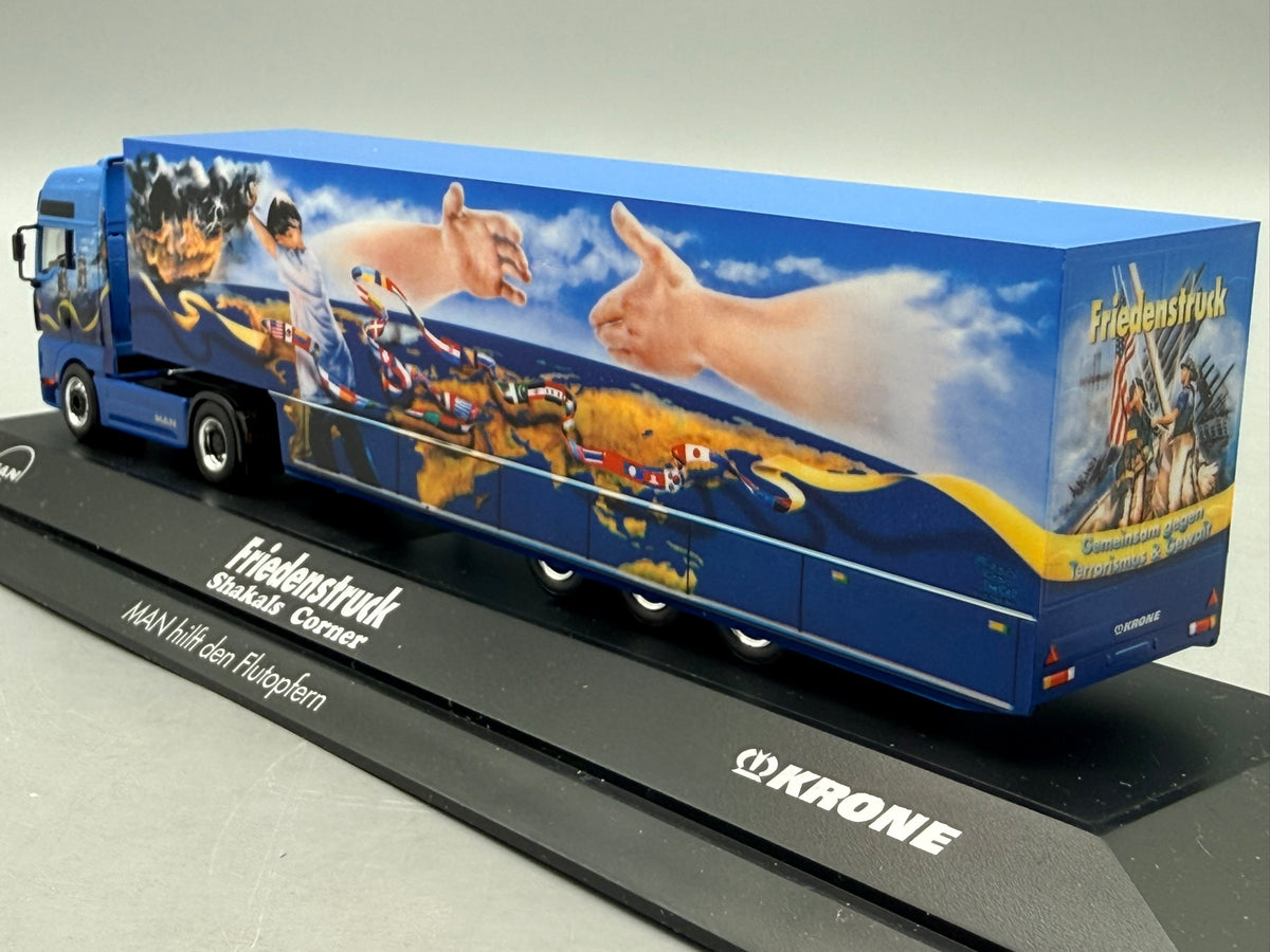 Modell LKW 1:87 Herpa MAN TGA XXL Friedenstruck mit OVP