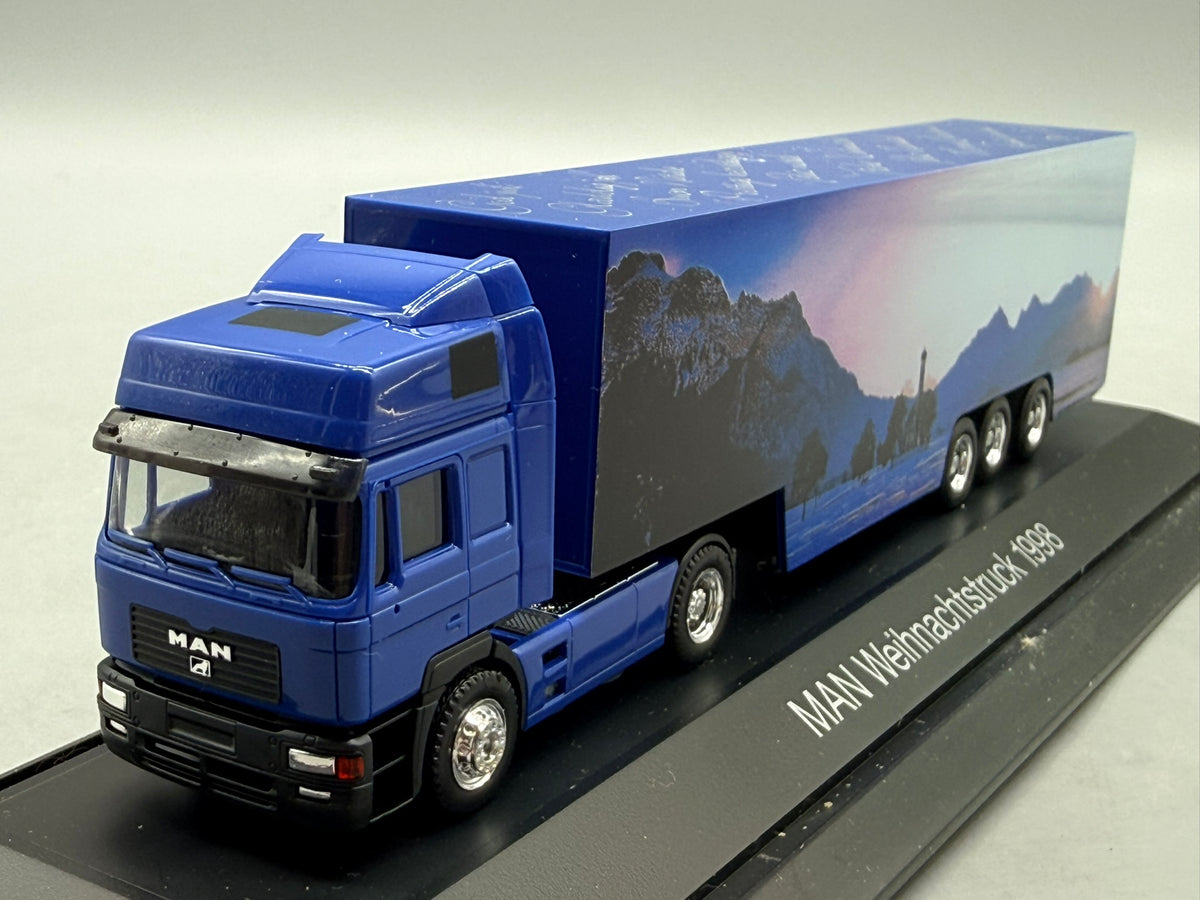 Modell LKW 1:87 Herpa MAN F2000 Weihnachtstruck 1998 mit OVP