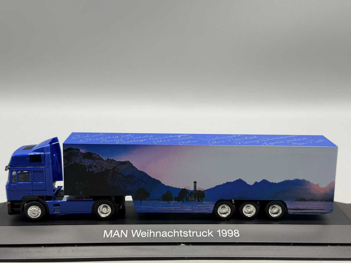 Modell LKW 1:87 Herpa MAN F2000 Weihnachtstruck 1998 mit OVP