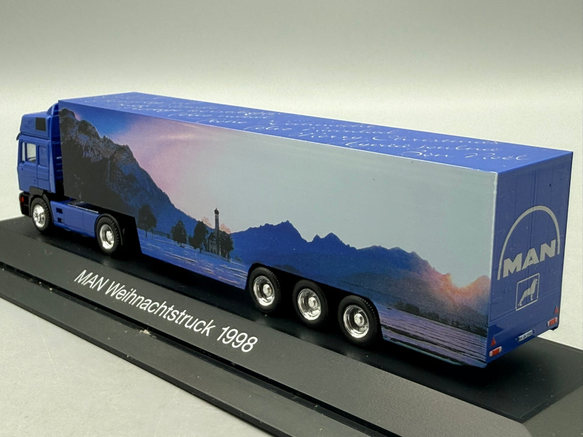Modell LKW 1:87 Herpa MAN F2000 Weihnachtstruck 1998 mit OVP