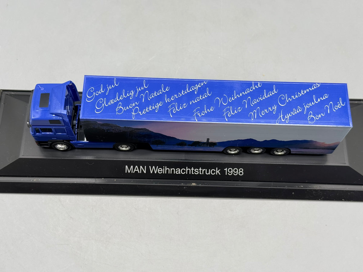 Modell LKW 1:87 Herpa MAN F2000 Weihnachtstruck 1998 mit OVP
