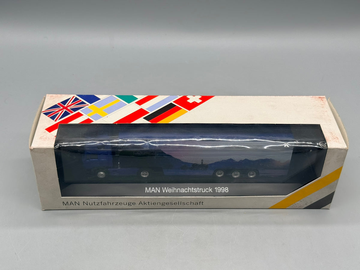 Modell LKW 1:87 Herpa MAN F2000 Weihnachtstruck 1998 mit OVP