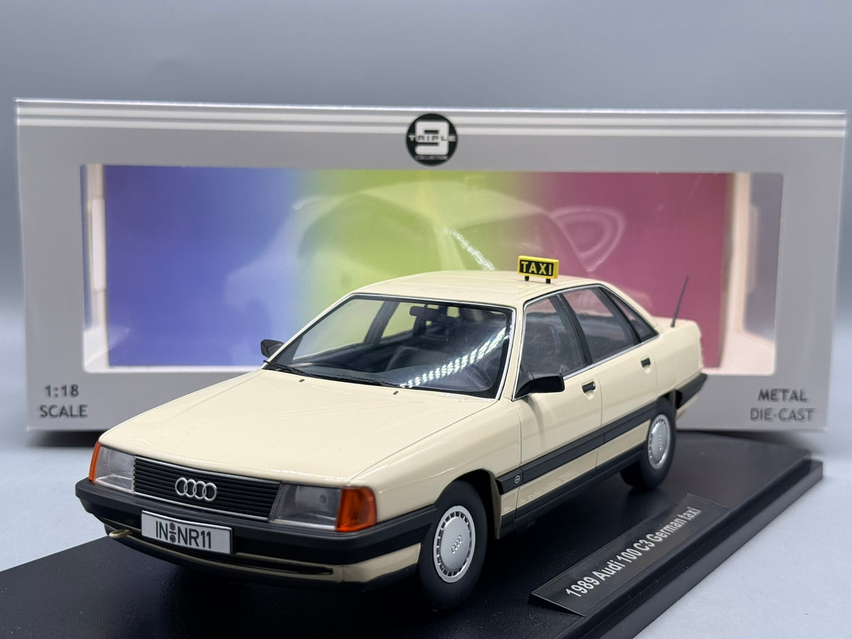 Modellautos 1:18 Triple9 Audi 100 C3 German Taxi 1989 mit OVP