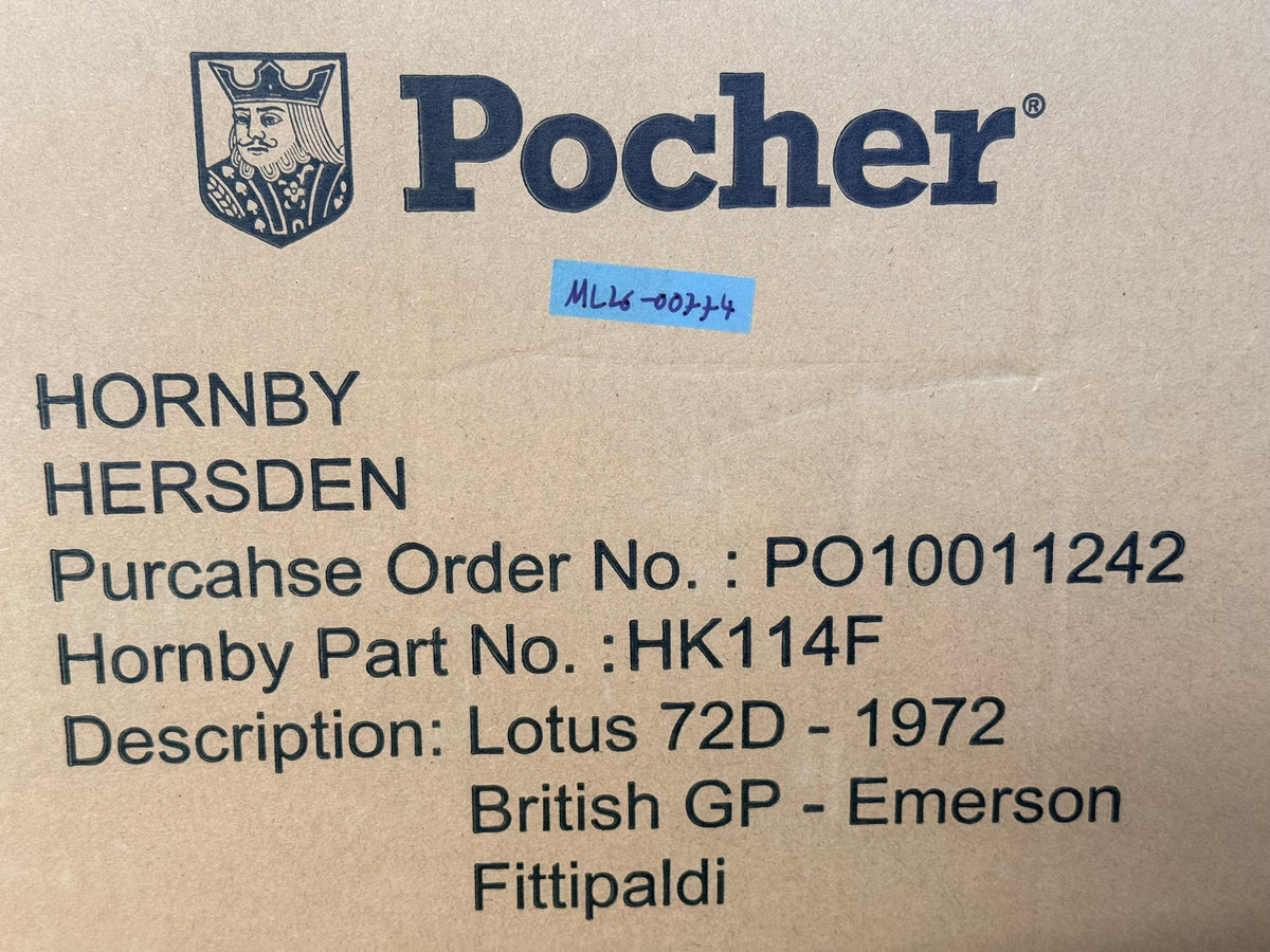 Modellautos Bausatz 1:8 Pocher Lotus 72D 1972 British GP mit OVP