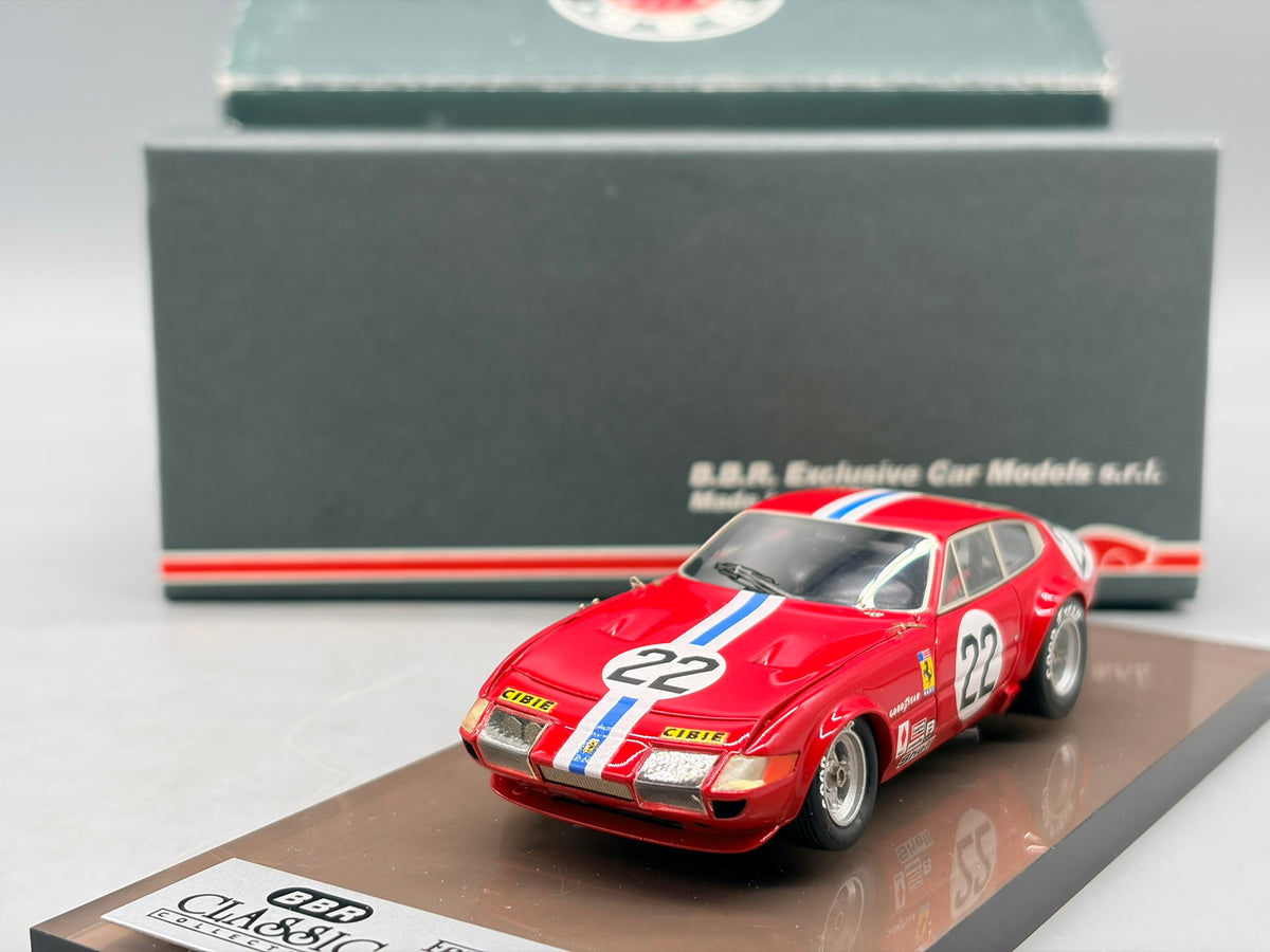 Modellautos 1:43 BBR Ferrari 365 GTB4 24h Daytona 1972 #22 mit OVP