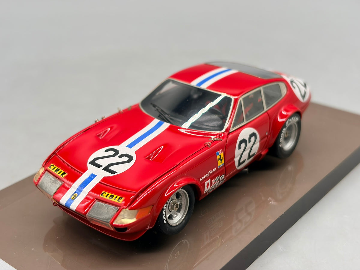 Modellautos 1:43 BBR Ferrari 365 GTB4 24h Daytona 1972 #22 mit OVP