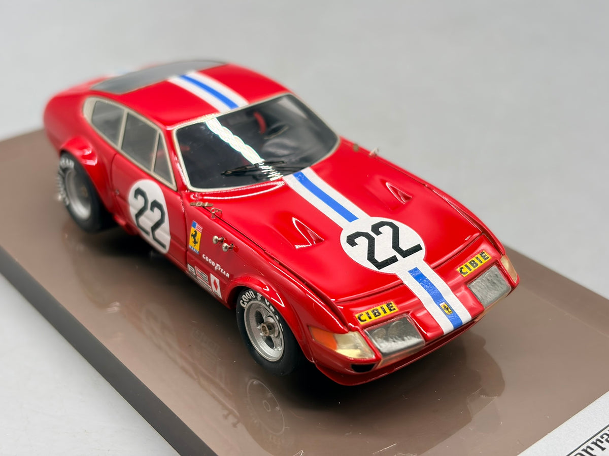 Modellautos 1:43 BBR Ferrari 365 GTB4 24h Daytona 1972 #22 mit OVP