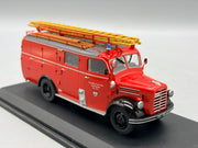 Modellautos 1:43 Schuco Borgward B 2500 Leichtlöschfahrzeug mit Vitrine