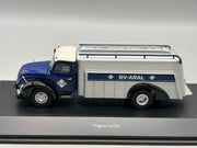 Modellautos 1:43 Schuco Magirus S6500 Tanker BV-Aral mit Vitrine