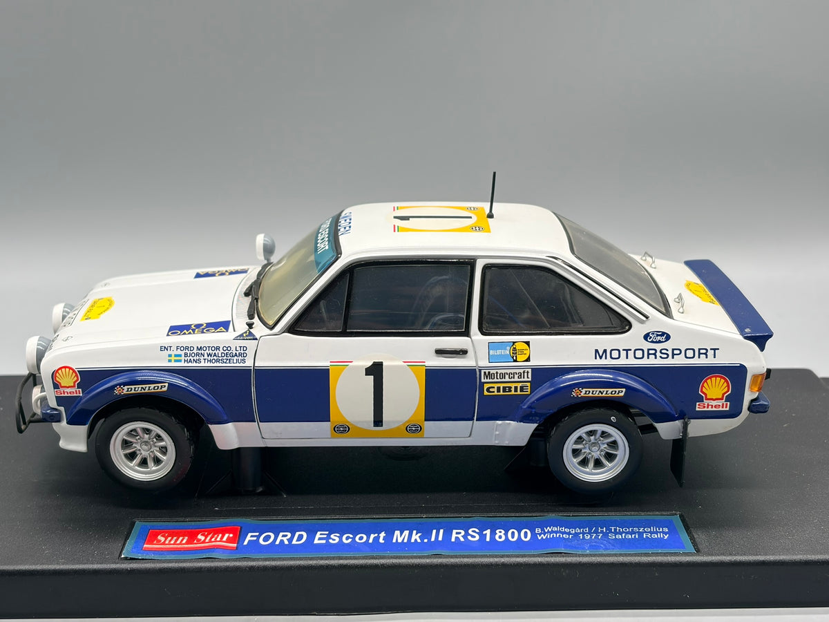 Modellautos 1:18 SunStar Ford Escort Mk. II RS1800 Waldegard/Thorszelius mit OVP