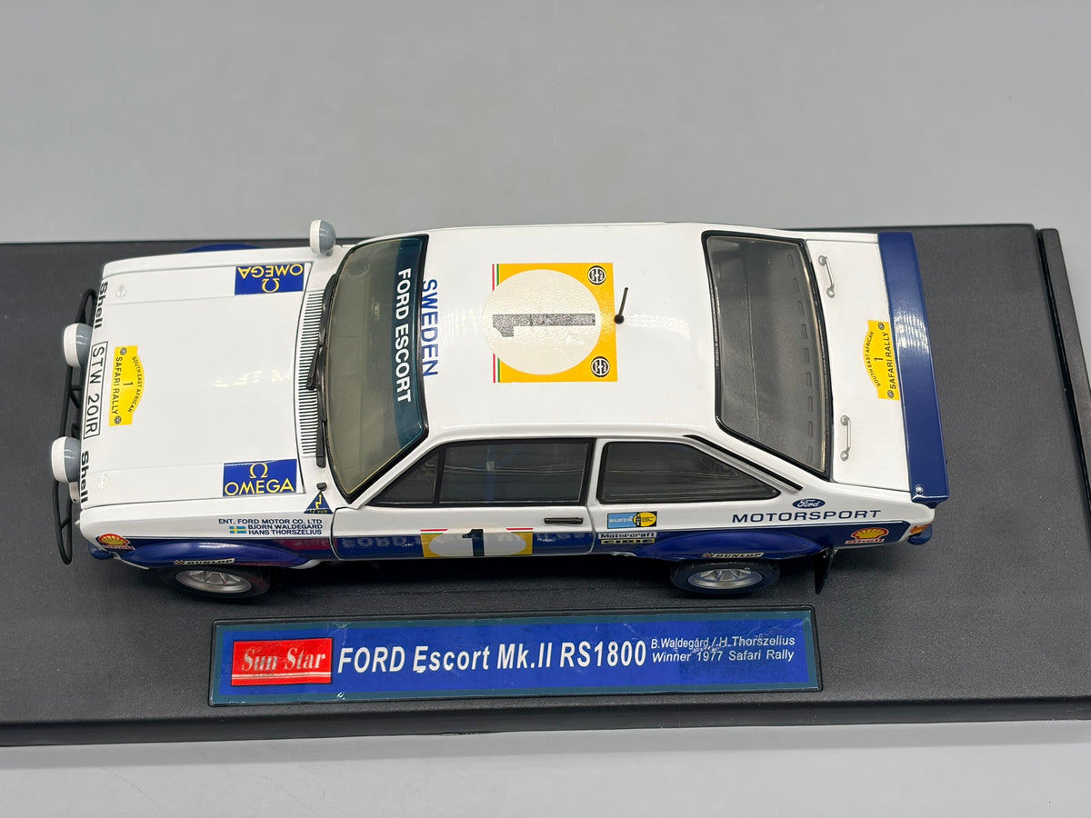 Modellautos 1:18 SunStar Ford Escort Mk. II RS1800 Waldegard/Thorszelius mit OVP