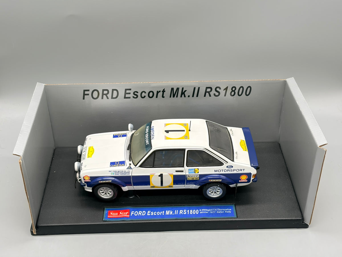 Modellautos 1:18 SunStar Ford Escort Mk. II RS1800 Waldegard/Thorszelius mit OVP