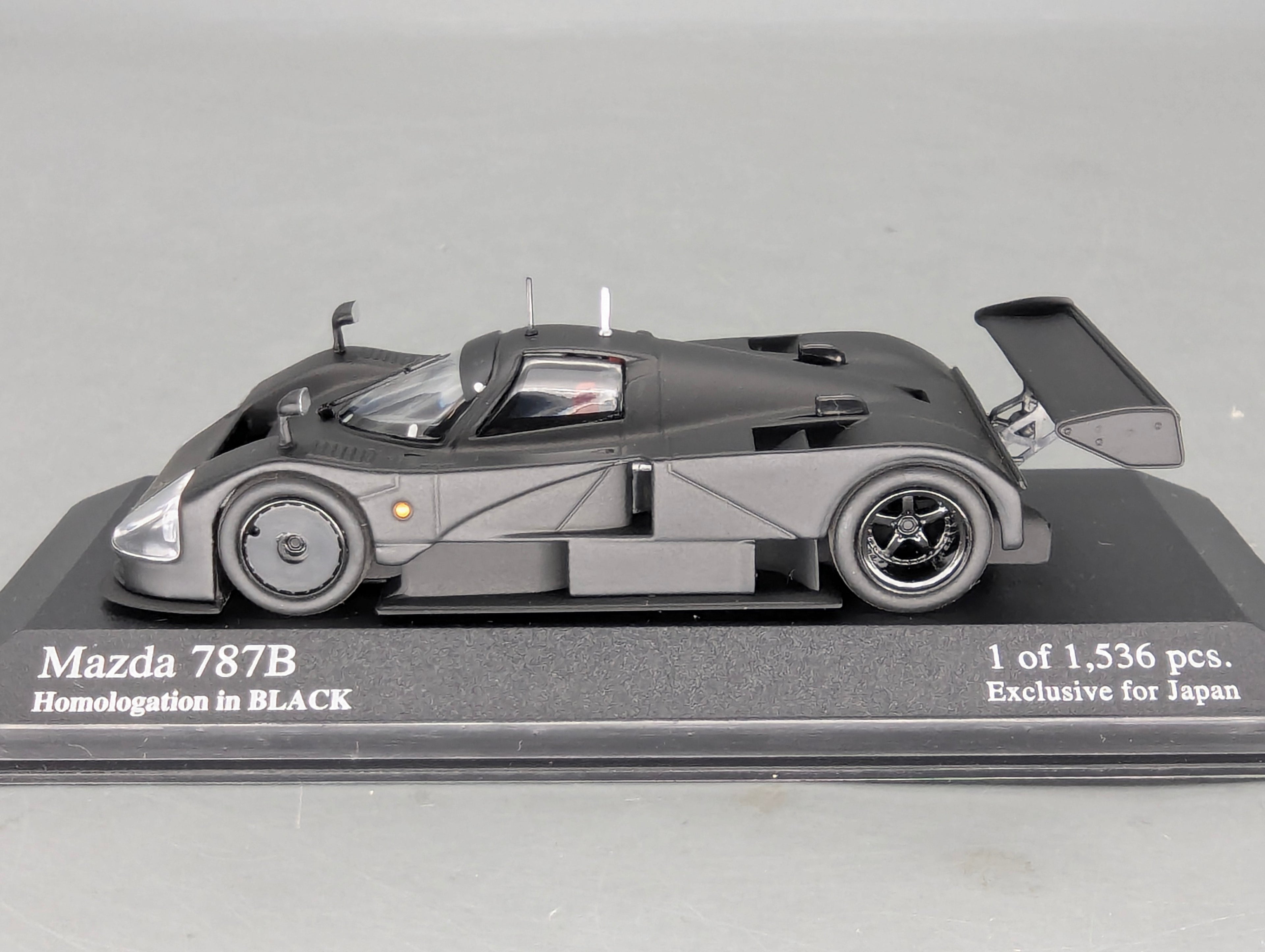 Coches a escala 1:43 Minichamps / Kyosho Mazda 787B Homologación Negro Precintado