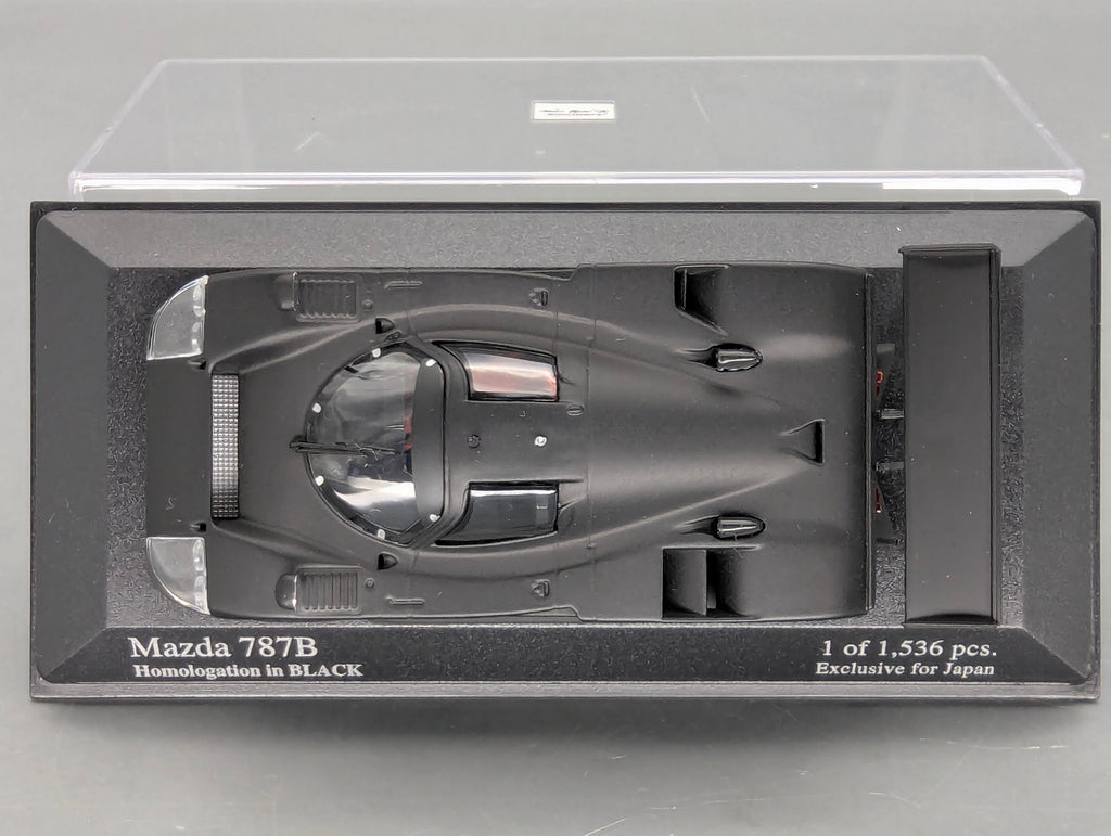 Coches a escala 1:43 Minichamps / Kyosho Mazda 787B Homologación Negro Precintado