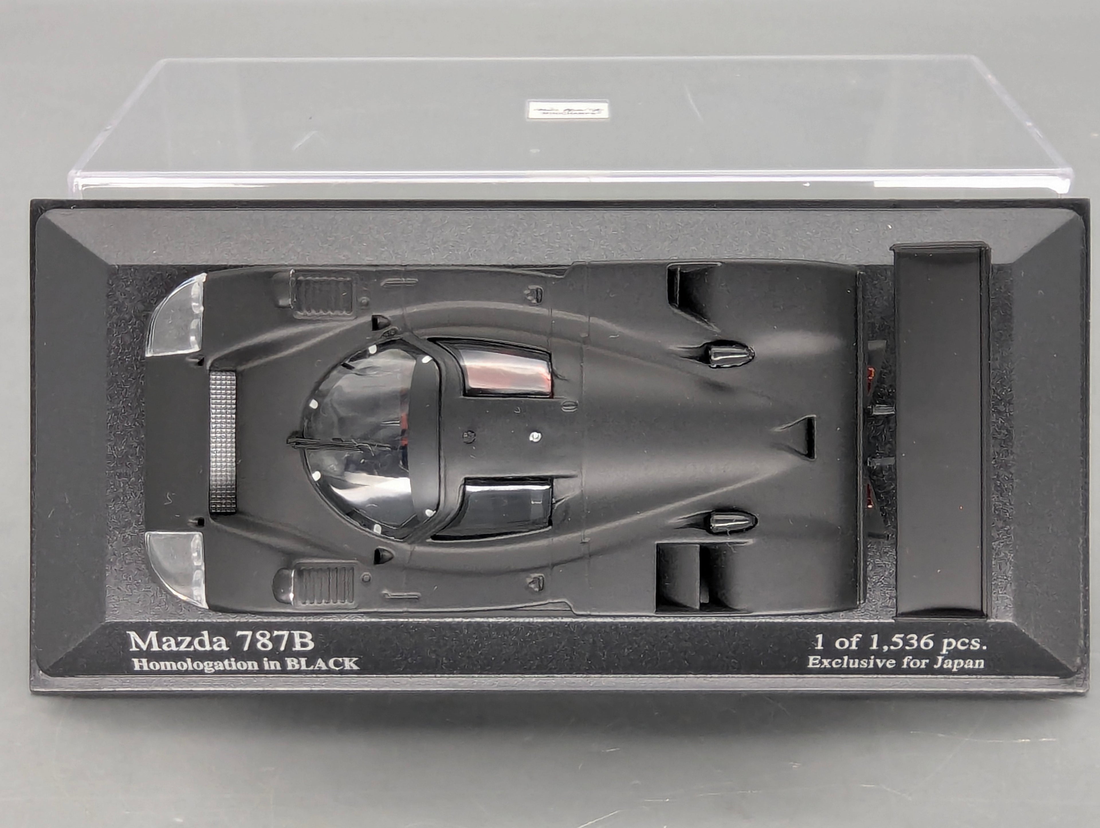 Coches a escala 1:43 Minichamps / Kyosho Mazda 787B Homologación Negro Precintado
