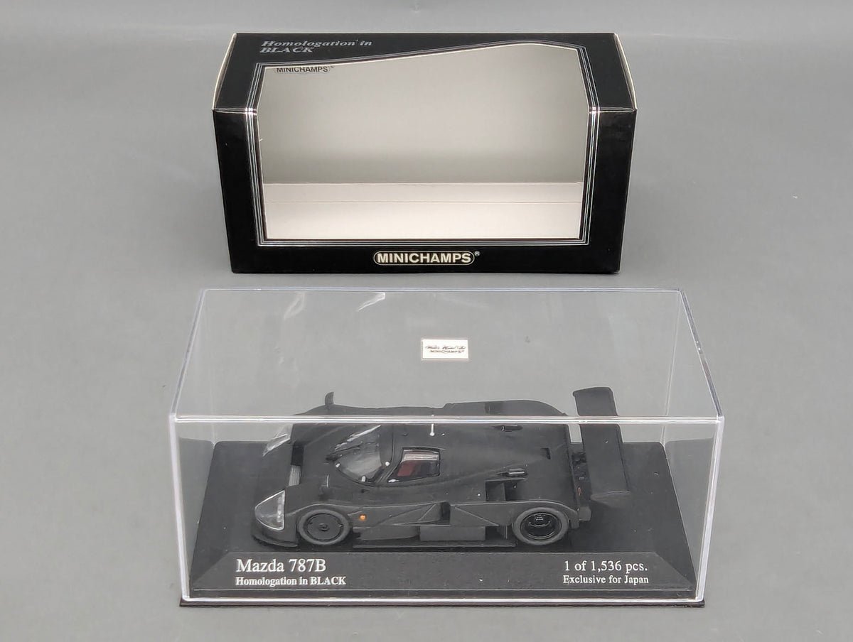 Modellautos 1:43 Minichamps Mazda 787B Homologation Black OVP