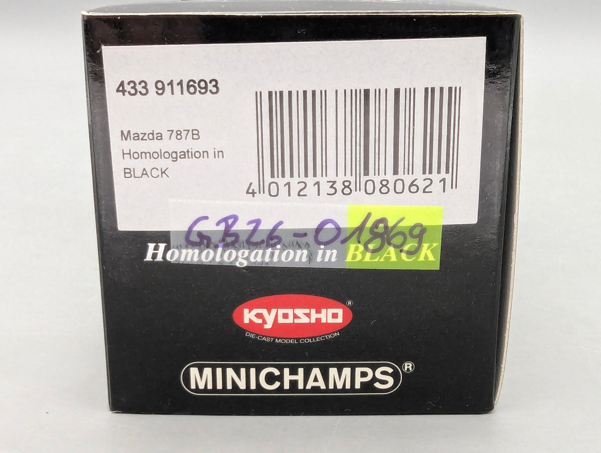 Modellautos 1:43 Minichamps Mazda 787B Homologation Black OVP