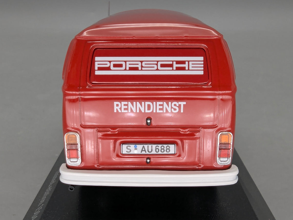 Modelos de coches 1:43 Minichamps Volkswagen VW T2 Transporter Porsche Rojo con embalaje original