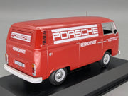 Modelos de coches 1:43 Minichamps Volkswagen VW T2 Transporter Porsche Rojo con embalaje original
