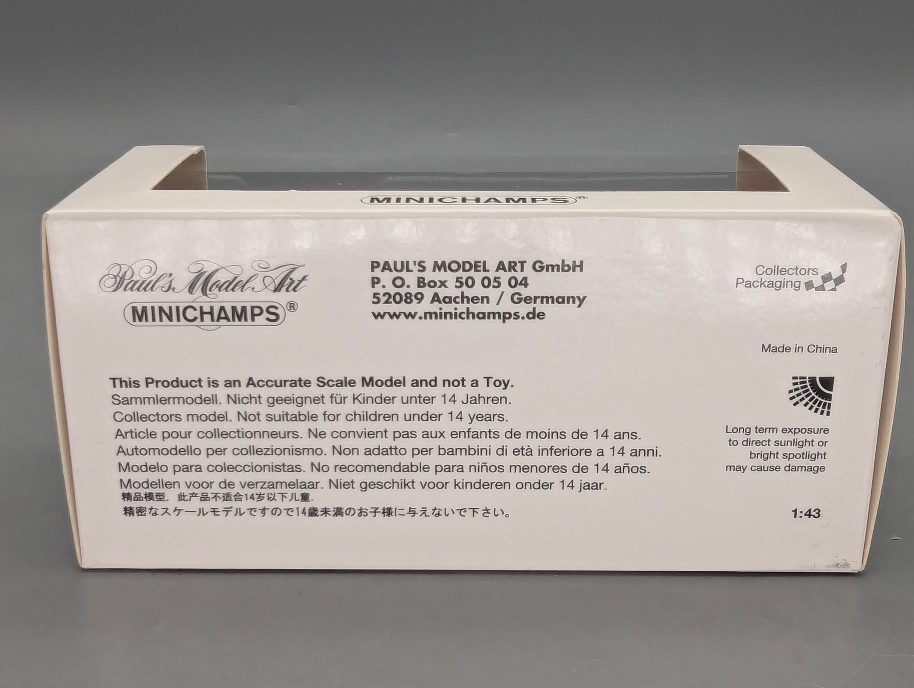 Modelos de coches 1:43 Minichamps Volkswagen VW T2 Transporter Porsche Rojo con embalaje original