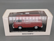 Modelos de coches 1:43 Minichamps Volkswagen VW T2 Transporter Porsche Rojo con embalaje original