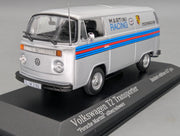 Coches a escala 1:43 Minichamps Volkswagen VW T2 Transporter Porsche Martini Plata con embalaje original