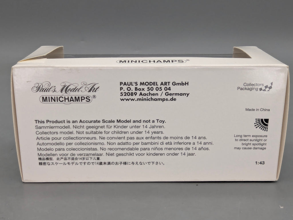 Modellautos 1:43 Minichamps Volkswagen VW T2 Transporter Porsche Martini Silber mit OVP
