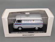 Coches a escala 1:43 Minichamps Volkswagen VW T2 Transporter Porsche Martini Plata con embalaje original