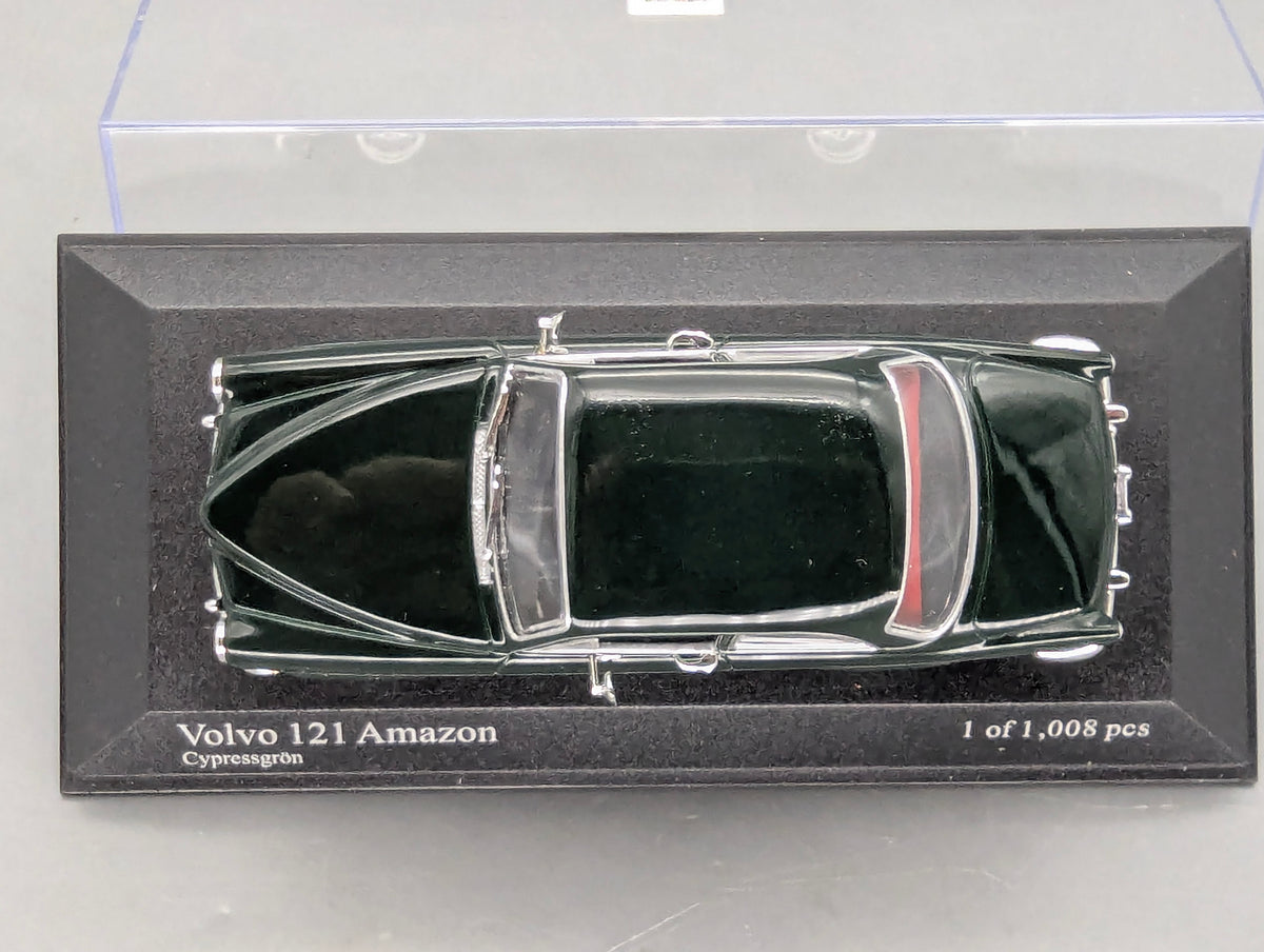 Modelos de coches 1:43 Minichamps Volvo 121 Amazon Sedán 1966 Verde oscuro con embalaje original