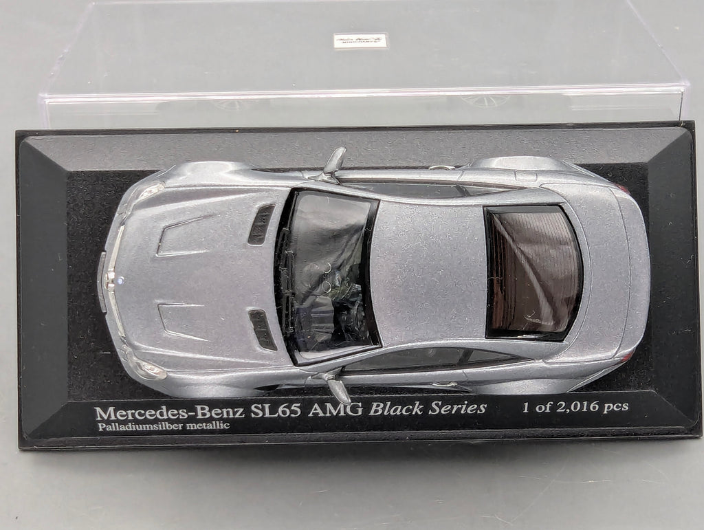Modellautos 1:43 Minichamps Mercedes Benz SL65 AMG Black Series Silber mit OVP