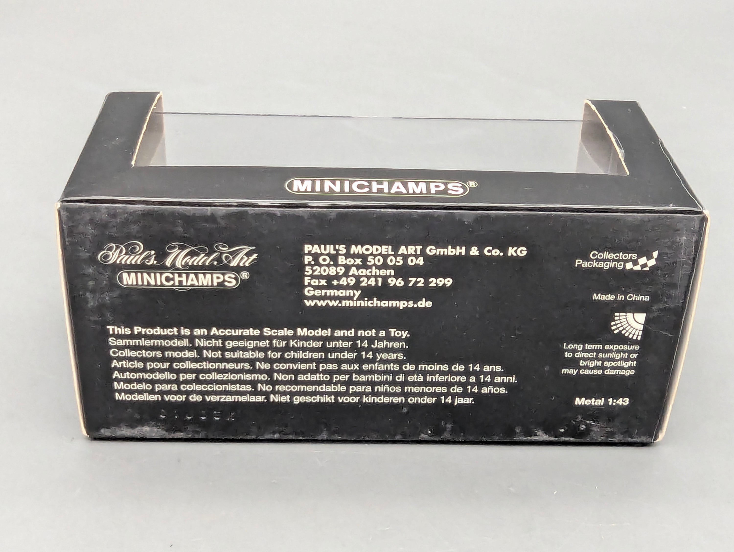 Coches en miniatura 1:43 Minichamps Mercedes Benz SL65 AMG Black Series Plata con embalaje original