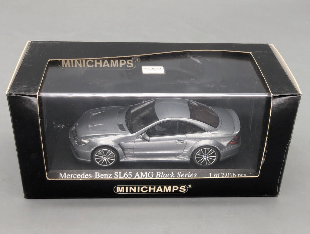 Modellautos 1:43 Minichamps Mercedes Benz SL65 AMG Black Series Silber mit OVP