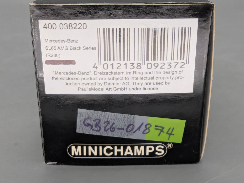 Modellautos 1:43 Minichamps Mercedes Benz SL65 AMG Black Series Silber mit OVP