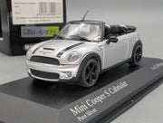 Modellautos 1:43 Minichamps Mini Cooper S Cabriolet 2009 Silber mit OVP