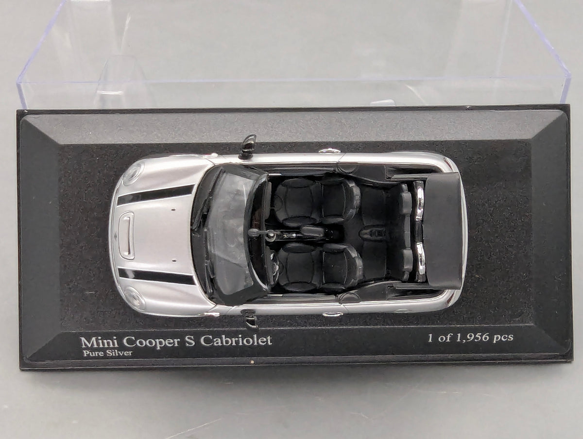 Modellautos 1:43 Minichamps Mini Cooper S Cabriolet 2009 Silber mit OVP