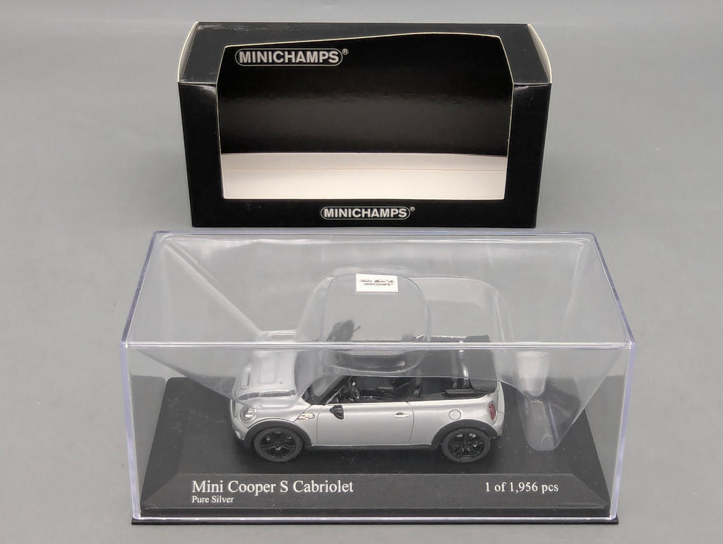 Modellautos 1:43 Minichamps Mini Cooper S Cabriolet 2009 Silber mit OVP