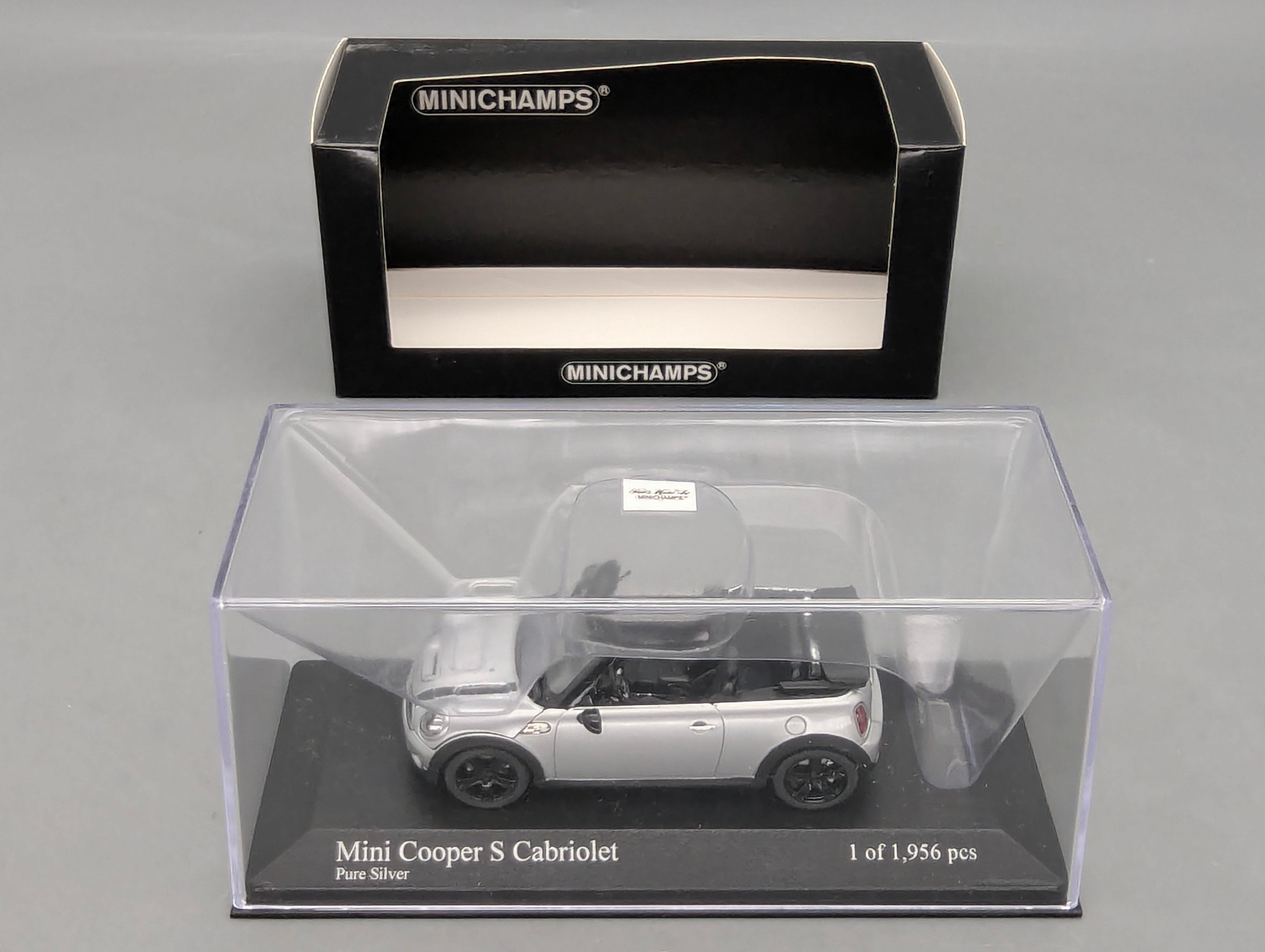 Modellautos 1:43 Minichamps Mini Cooper S Cabriolet 2009 Silber mit OVP