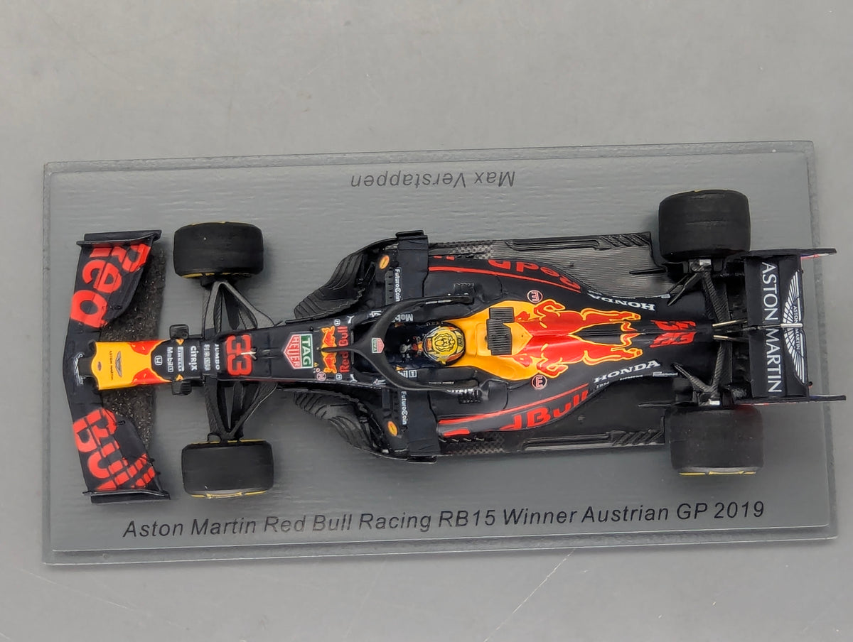 Coches a escala 1:43 Spark S6088 Aston Martin RB 15 GANADOR GP Austria 2019 #33 Verstappen embalaje original