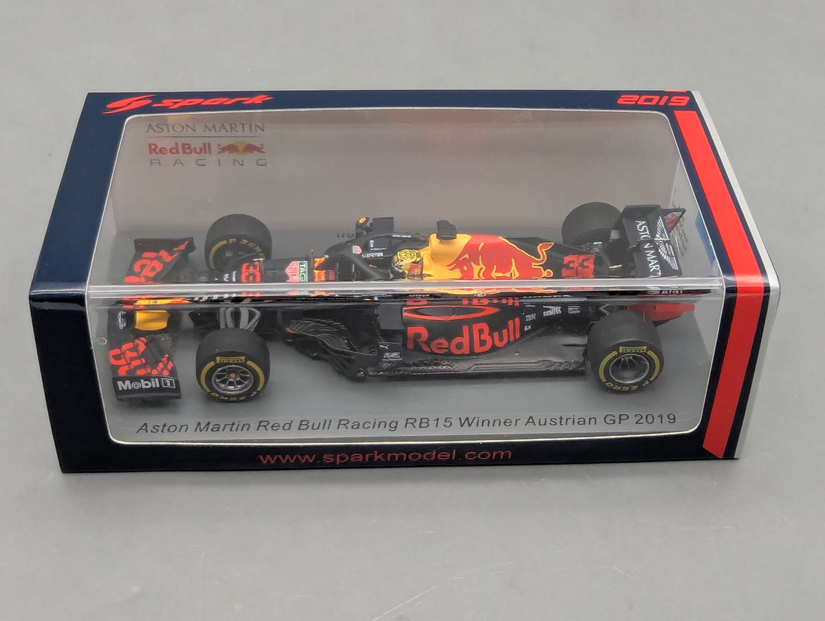 Coches a escala 1:43 Spark S6088 Aston Martin RB 15 GANADOR GP Austria 2019 #33 Verstappen embalaje original