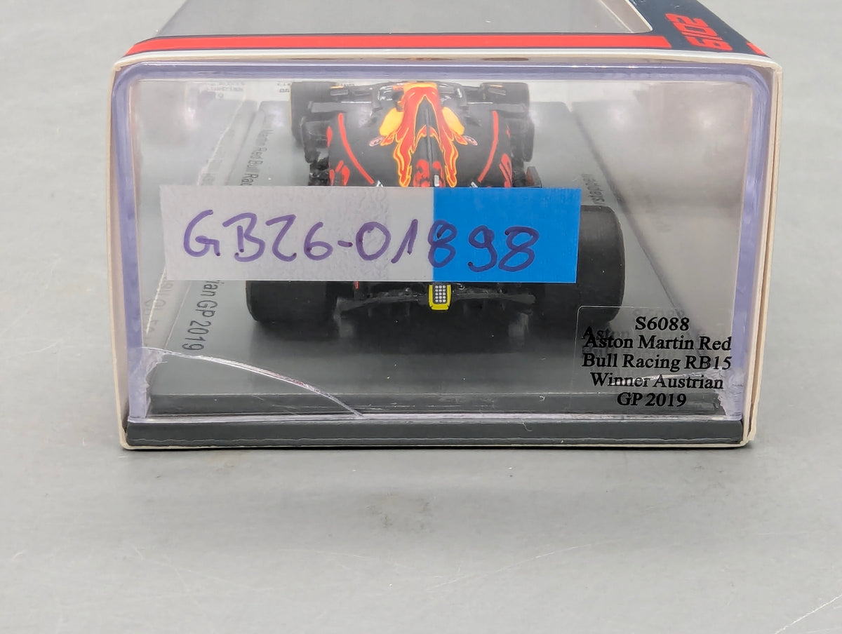 Coches a escala 1:43 Spark S6088 Aston Martin RB 15 GANADOR GP Austria 2019 #33 Verstappen embalaje original