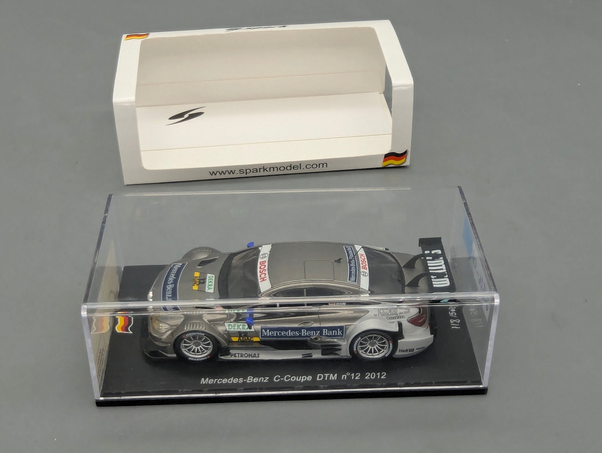Modellautos 1:43 Spark SG054 Mercedes Benz C Coupe DTM 2012 #12 mit OVP