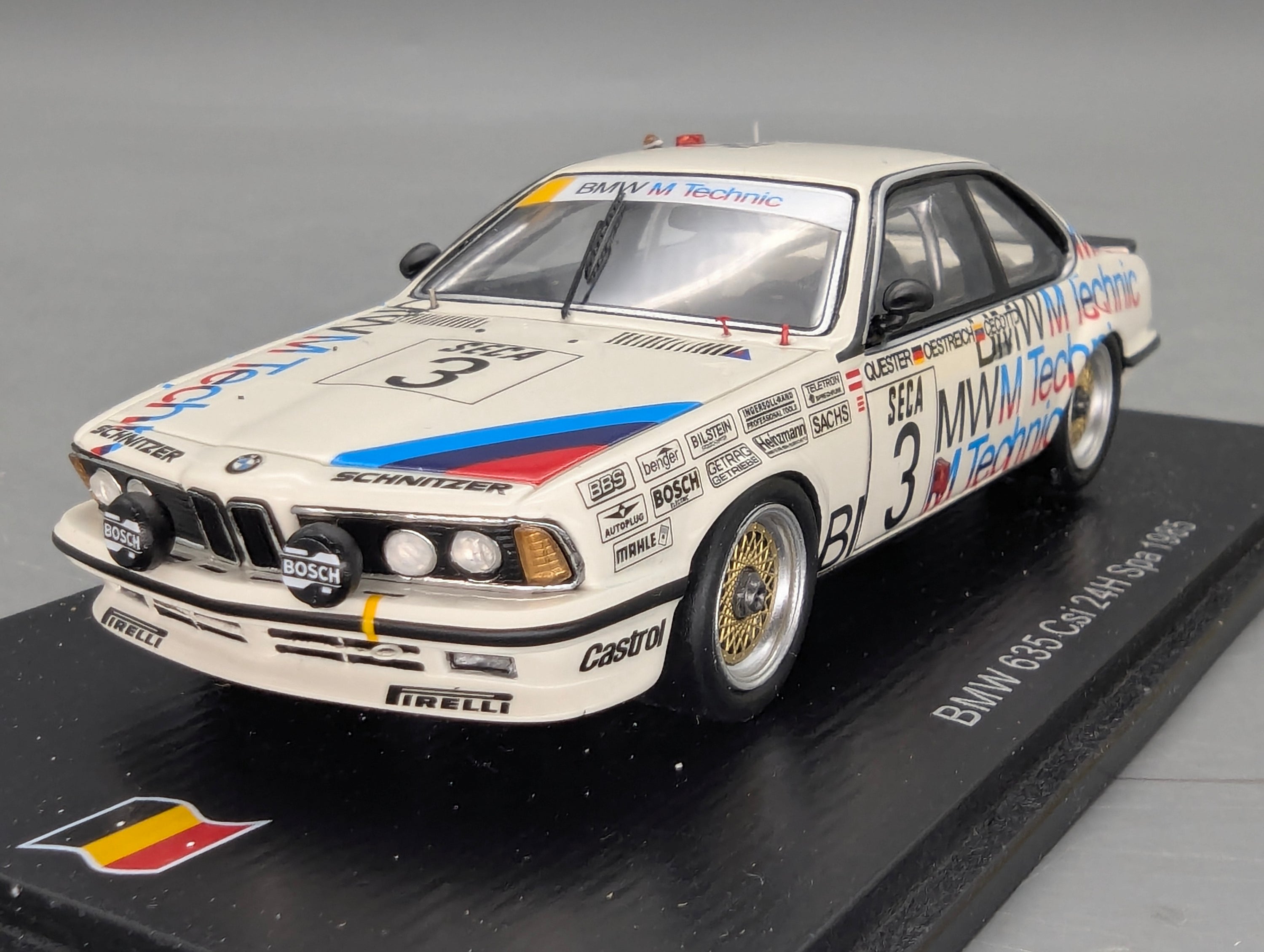 Modellautos 1:43 Spark SB660 BMW 635 CSi 24h Spa 1985 #3 mit OVP